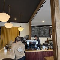 Order Here with Menu in backgroundd  at Origin Coffee in Saranac Lake