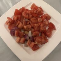 Timatim salad at Abyssinian Ethiopian Restaurant in Middletown