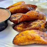 Plantains w/ beans  at La Sabrosa Sweets in Los Angeles