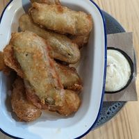 Beer battered pickles at Communion Brewing Co in Burnie
