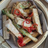 Fried tofu at Communion Brewing Co in Burnie