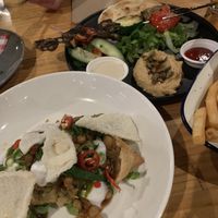 Samosas and Vegie kebab   at Communion Brewing Co in Burnie