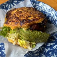 Arepa con aguacate y plátanos   at Pica Pica Arepa Kitchen in San Francisco