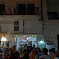 The ice cream shop from the outside at Gelateria Fisotti in Otranto
