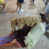 Coffee, fig and dark chocolate ice cream at Gelateria Fisotti in Otranto