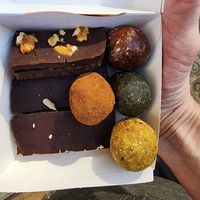 The truffle in the middle was one of the best I've ever had! at CrudiCakes in Barcelona