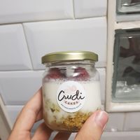 Lemon raw cheesecake at CrudiCakes in Barcelona