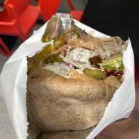 Falafel pita  #Veganuary at Pilpel - Queens Head Passage in London