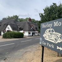 The Barley Mow, view from the entrance to the car park on the opposite side of the road    at Barley Mow in Abingdon