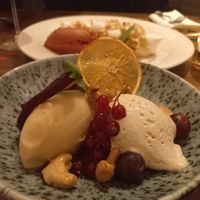 Selection of vegan sorbets and icecreams. Cinnamon is a must try! at Enja in Zurich