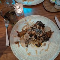 Huge mushroom main course at Enja in Zurich
