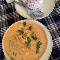 Red curry at Veggie Tables in Vang Vieng