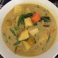 Yellow curry 35000 at Veggie Tables in Vang Vieng