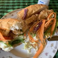 Tofu sandwich at Veggie Tables in Vang Vieng