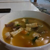 Tom Yum at Veggie Tables in Vang Vieng