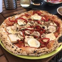 Pizza with tofu   at Pepe Nero in Sukosan