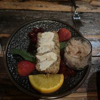 Lemon blueberry dessert   at Bandaloop in Arundel