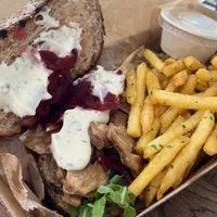 Oumph Steak Sandwich  at Fröken Selfoss in Selfoss