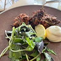 Vegan and gluten free pakora   at The Wild Café in Newquay