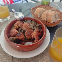 Mandonguilles veganes at LA TASCA in Vilanova I La Geltru