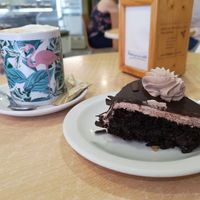 Chocolate cake at Tres Semillas in Alicante