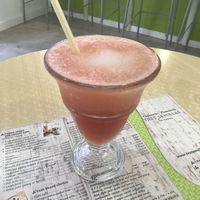 Watermelon fresh slush at Tres Semillas in Alicante