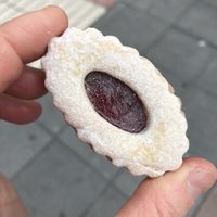lovely jam filled cookie at Tres Semillas in Alicante