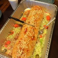 El Jefe burrito--made vegan! Enough to feed a whole party of people! at El Azteca Mexican Taco Shop in Provo