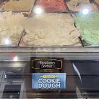 Dairy free raspberry sorbet    at Cold Stone Creamery in Little Rock