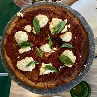 Gluten free crushed tomatoes with almond ricotta  at Everyday Pizza in Denver