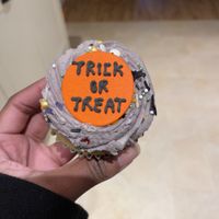 vegan vanilla halloween cupcake  at Lola's Cupcakes in Watford