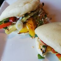 Vegan bao buns at Goody's Burger House in Lamia