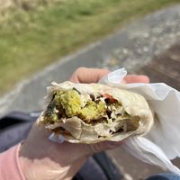 Vegan falafel wrap  at Daily Dose Restaurant in Clonakilty