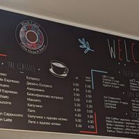 Menu Board at Black Label Coffee House and Bakery in Sofia