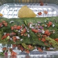 Massive Burito Vegano at Azul Tequila Authentic Mexican Cuisine in Seymour