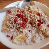 millet muesli with coconut milk  at Millets of Mewar in Udaipur
