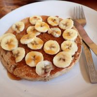 Vegan millet banana pancake at Millets of Mewar in Udaipur