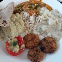 buffet for our group at Millets of Mewar in Udaipur