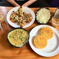 Peanut stew, pizza, tacos  at Millets of Mewar in Udaipur