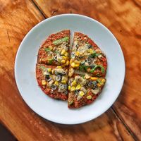 Vegan pizza (healthy and light)  at Millets of Mewar in Udaipur