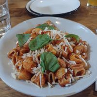 Lumache Pomodoro with Daiya at Storia Cucina in Bellingham