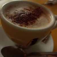 Cappuccino at Santa Vegana in Barcelona