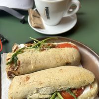 Vegan tuna sandwich   at Santa Vegana in Barcelona