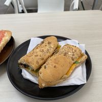 Toasted baguette  at Santa Vegana in Barcelona