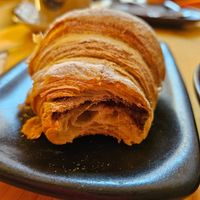 Vegan nutella croissant at Santa Vegana in Barcelona