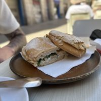 Chicken sandwich   at Santa Vegana in Barcelona