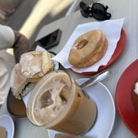 Glazed donut   at Santa Vegana in Barcelona