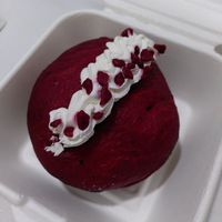 Raspberry Berliner at Santa Vegana in Barcelona