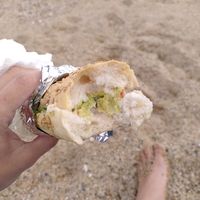 Avocado sandwich at Santa Vegana in Barcelona