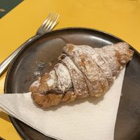 Close up of the choc croissant   at Santa Vegana in Barcelona